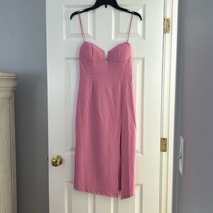 Hello Molly Fashion Blueprint Midi Dress - Pink